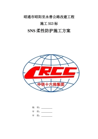 SNS柔性防护网施工专项方案1