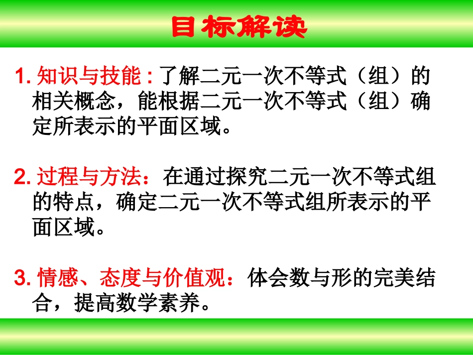 3.3.1二元一次不等式(组)与平面区域公开课_第2页