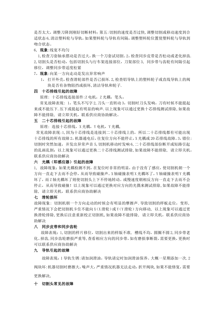 切割机常见故障现象及处理方法_第2页