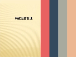 商业综合体运营管理