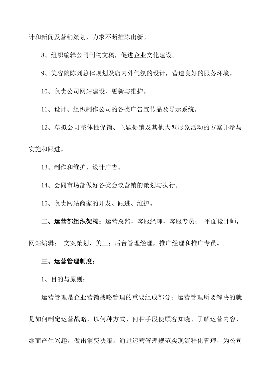 运营部规章制度_第2页