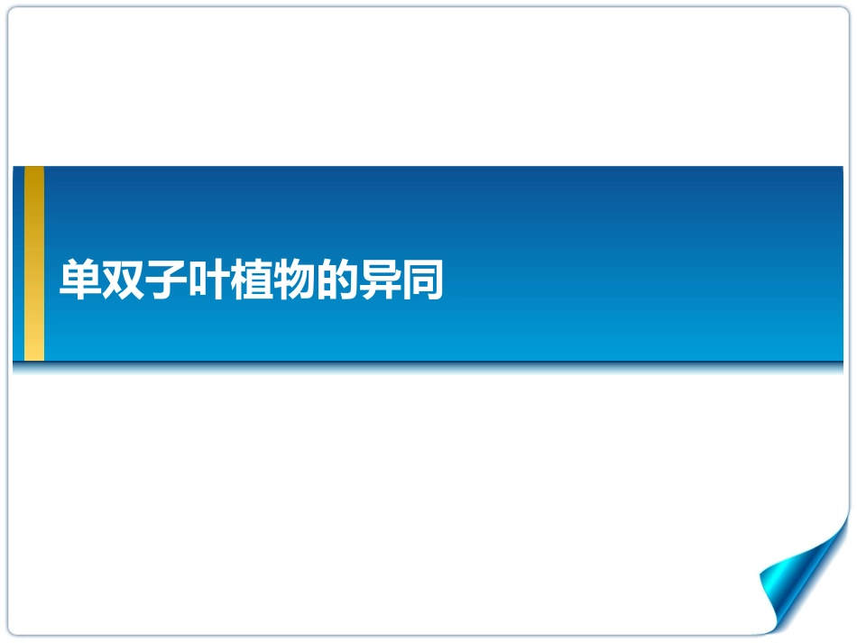 单双子叶植物的区别_第1页