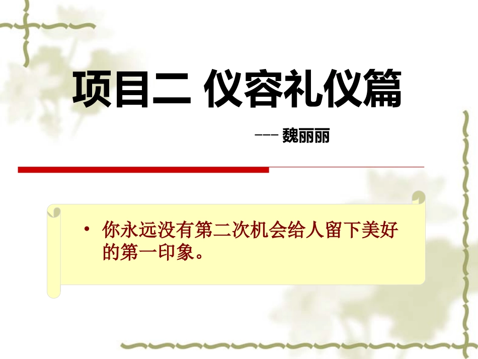 仪容仪表礼仪_第1页