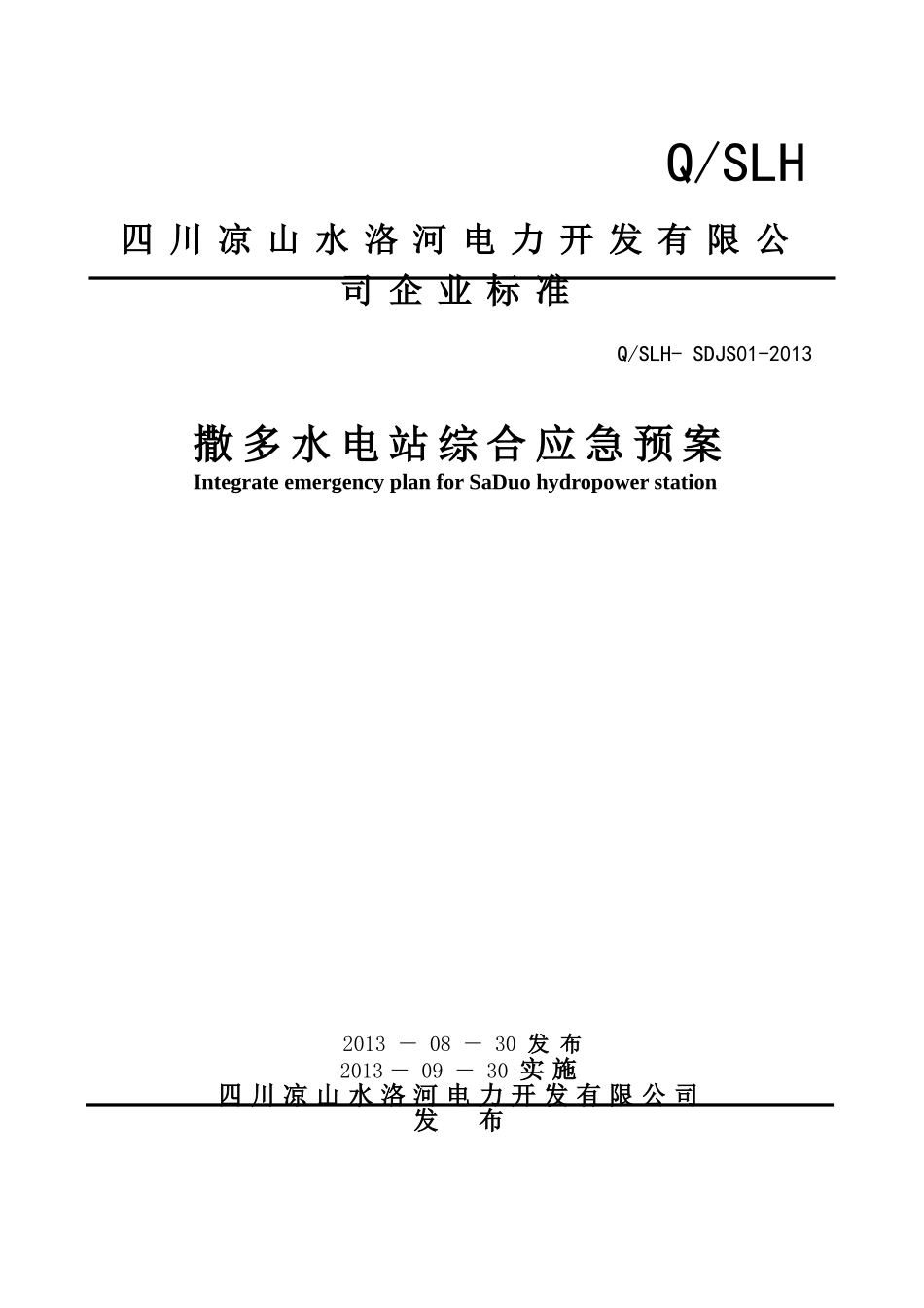 电站综合应急预案_第1页