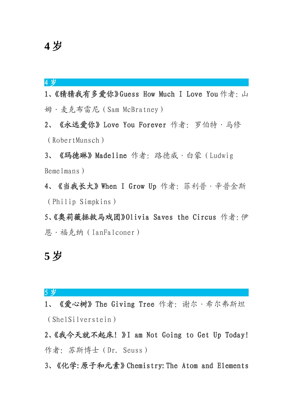 1-14岁英语绘本(简单版)_第3页