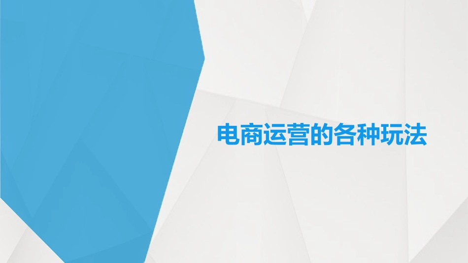 1.电商运营活动的各种玩法_第1页