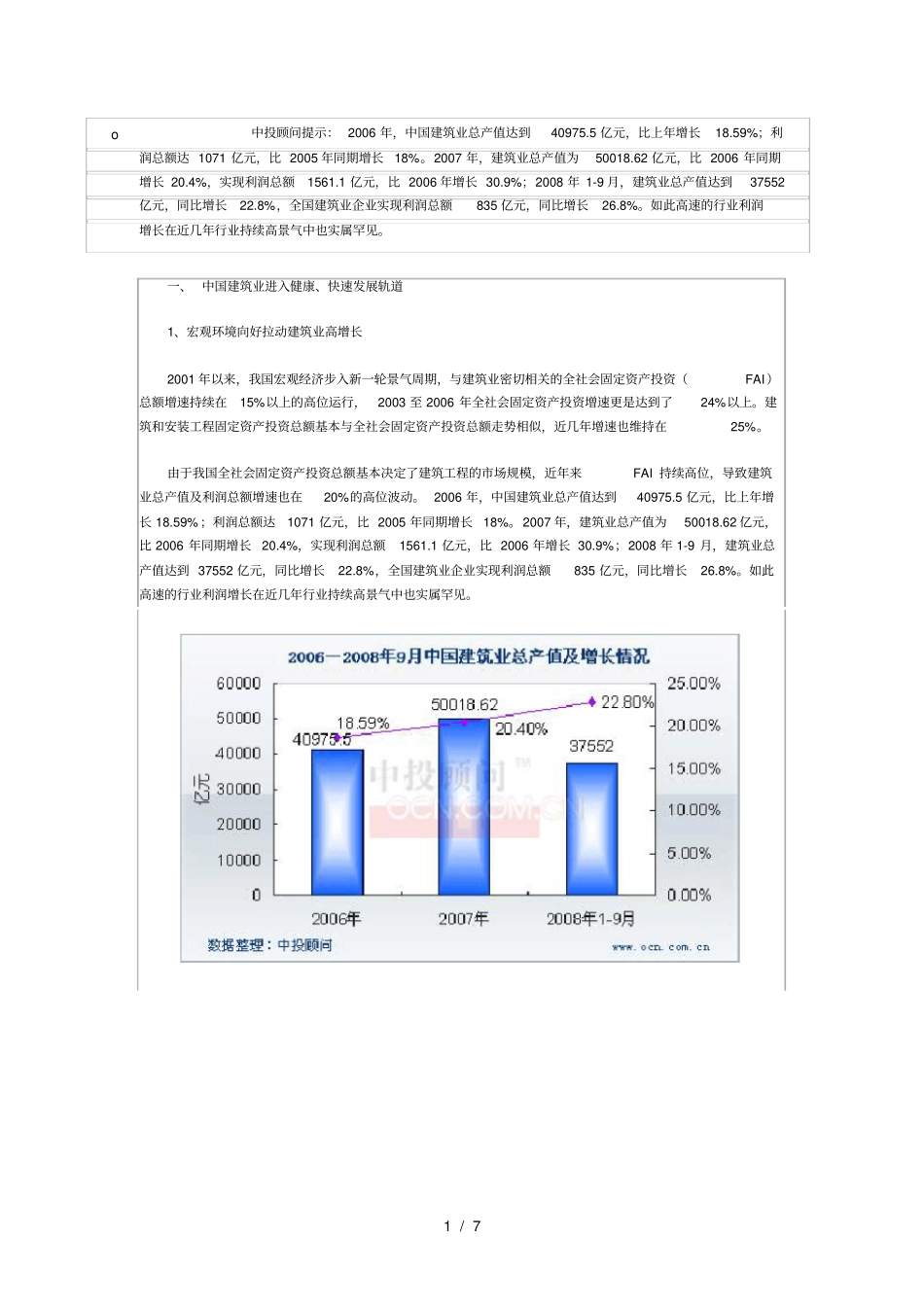 中国建筑业发展现状及展望_第1页