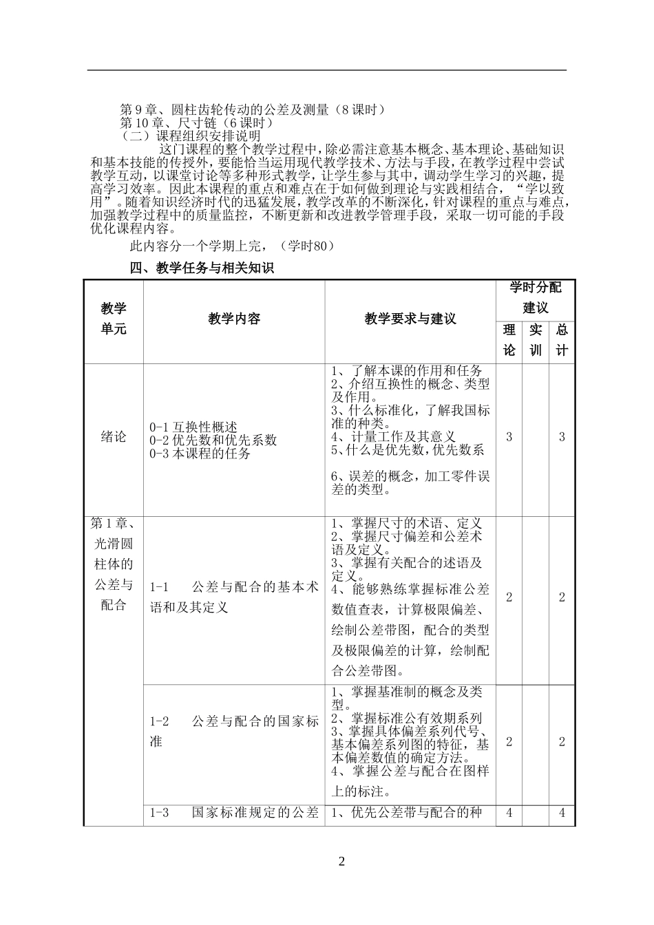 互换性与测量技术课程标准_第2页