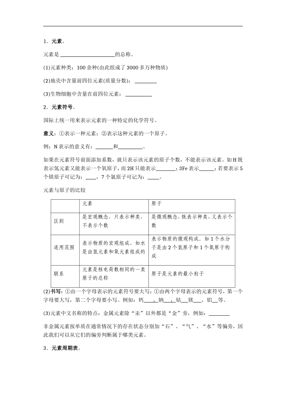 初三化学物质构成的奥秘知识点梳理_第2页