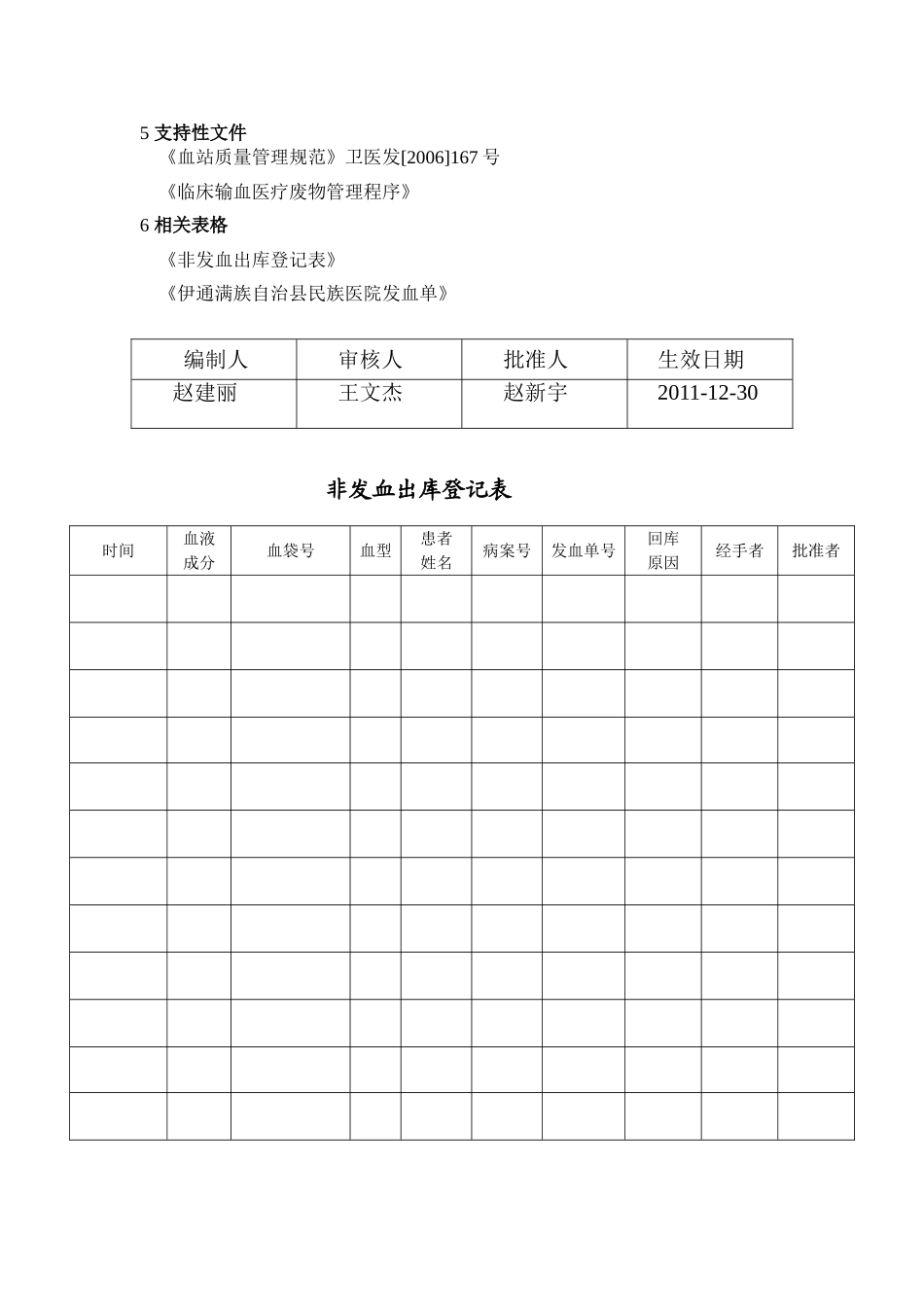临床用血发放、领取与报废管理制度_第3页