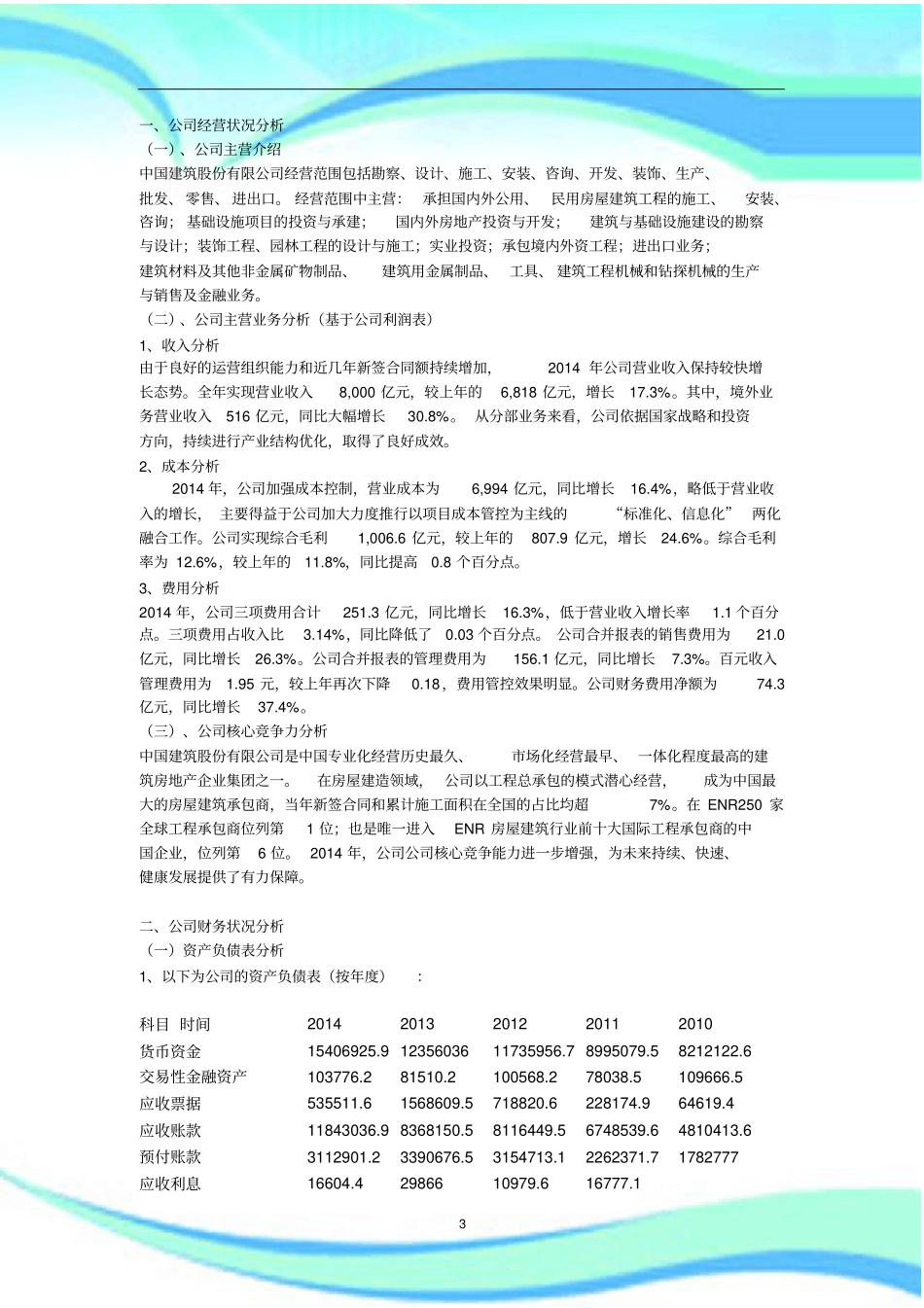 中国建筑股份有限公司-年财务分析报告_第3页