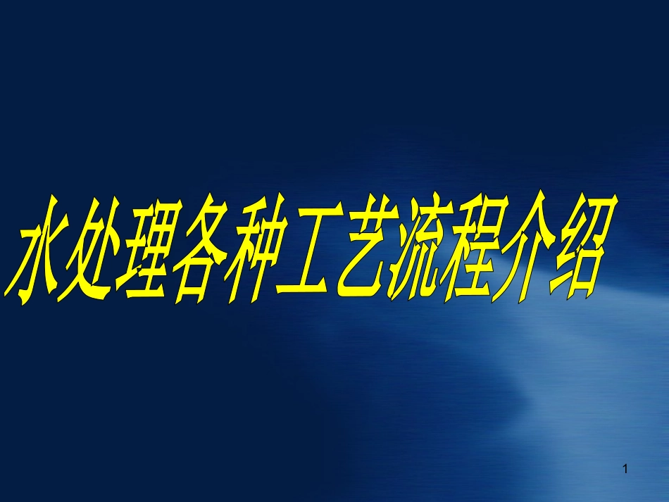 水处理各种工艺流程介绍_第1页