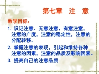 心理学课件注意