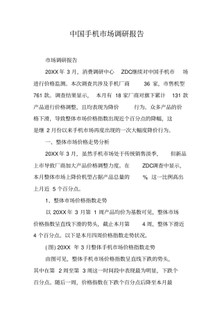 中国手机场调研报告