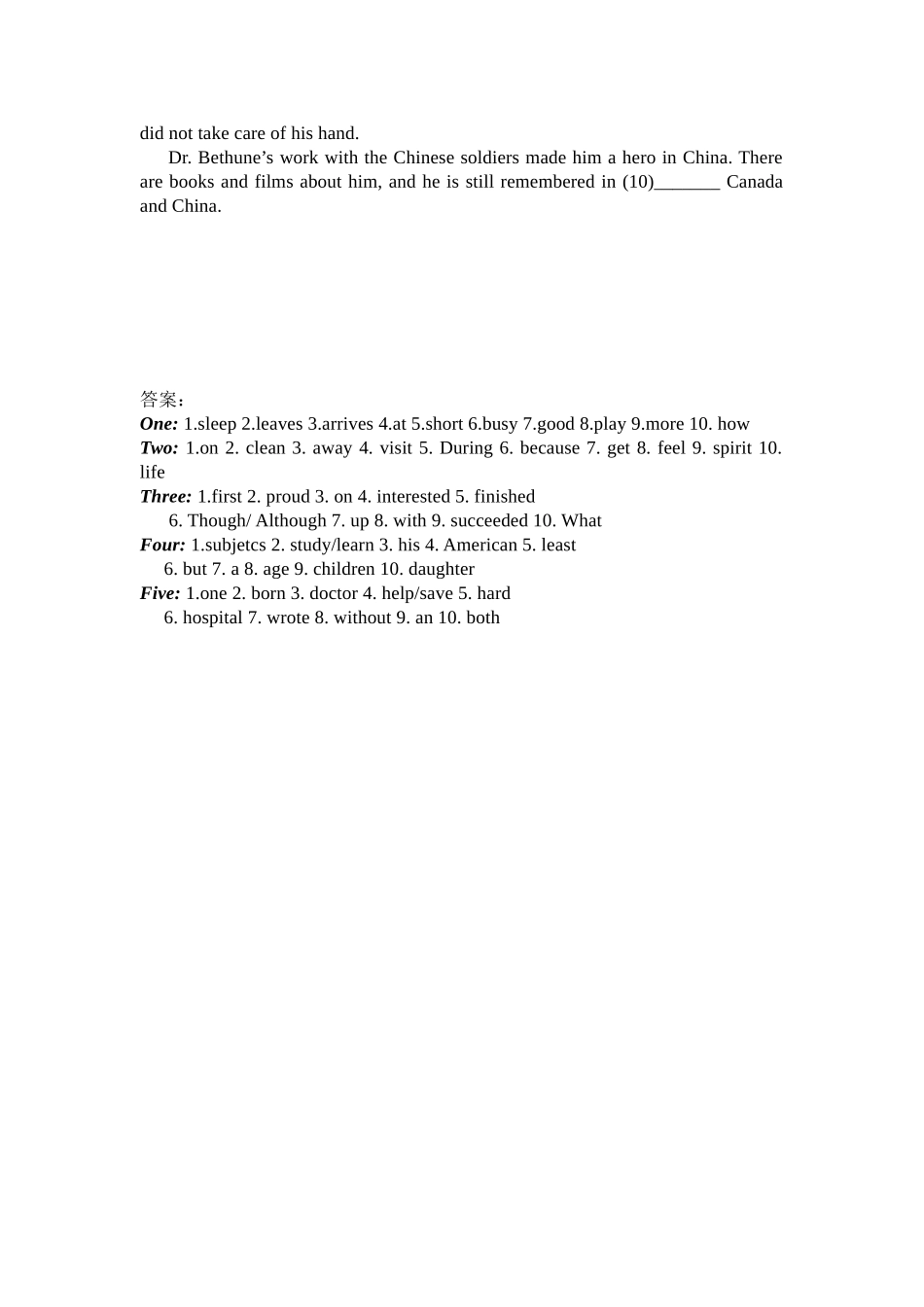 中考英语短文填空练习_第3页