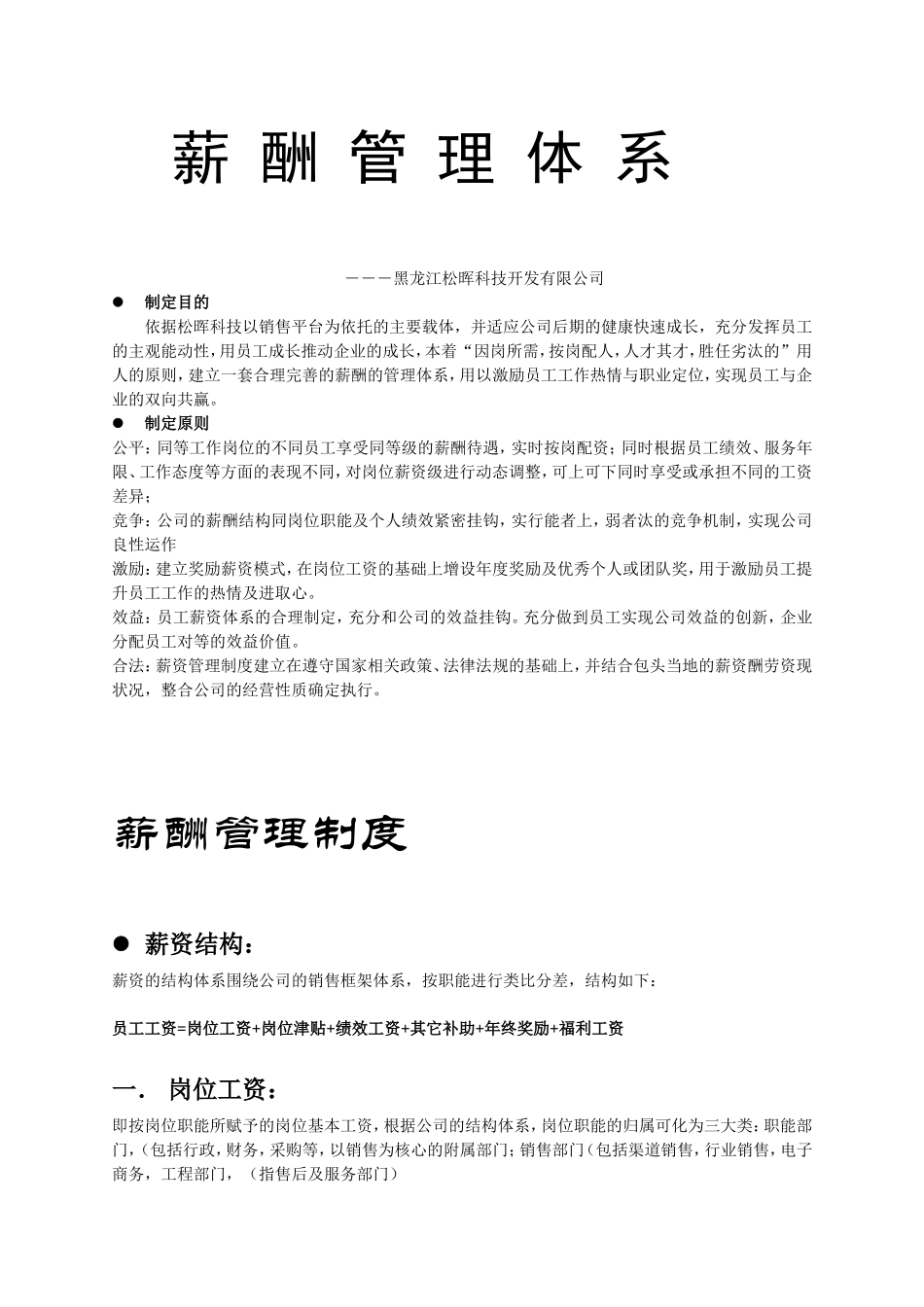 销售型公司薪酬管理体系_第1页