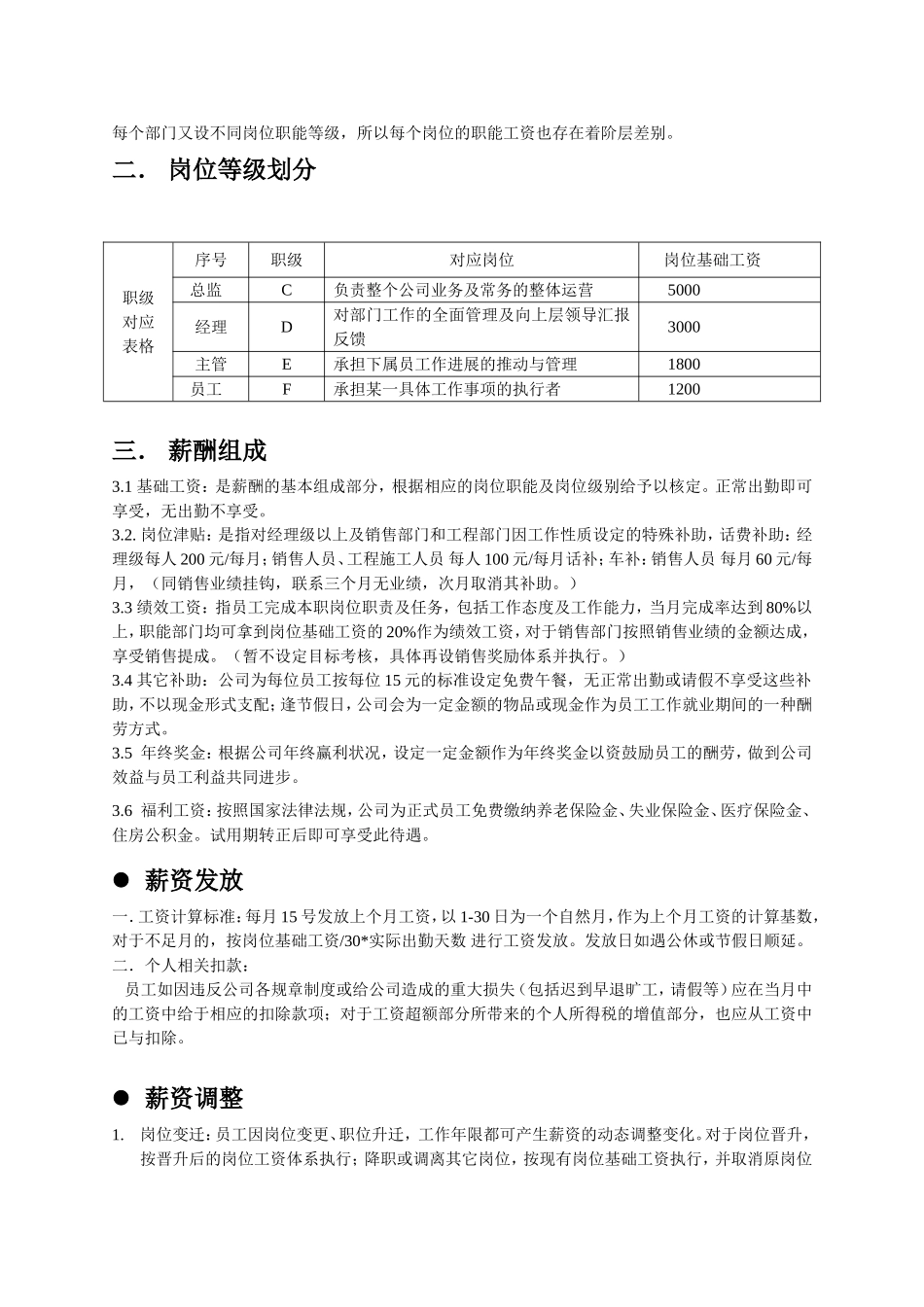 销售型公司薪酬管理体系_第2页