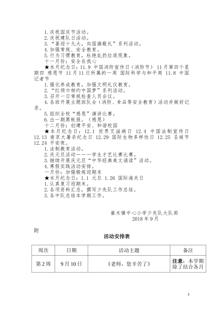 2018年秋学期少先队工作计划_第3页