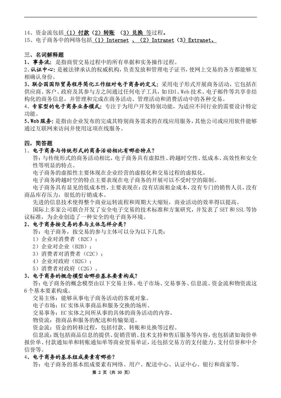 《电子商务运营管理》复习资料[1]_第2页