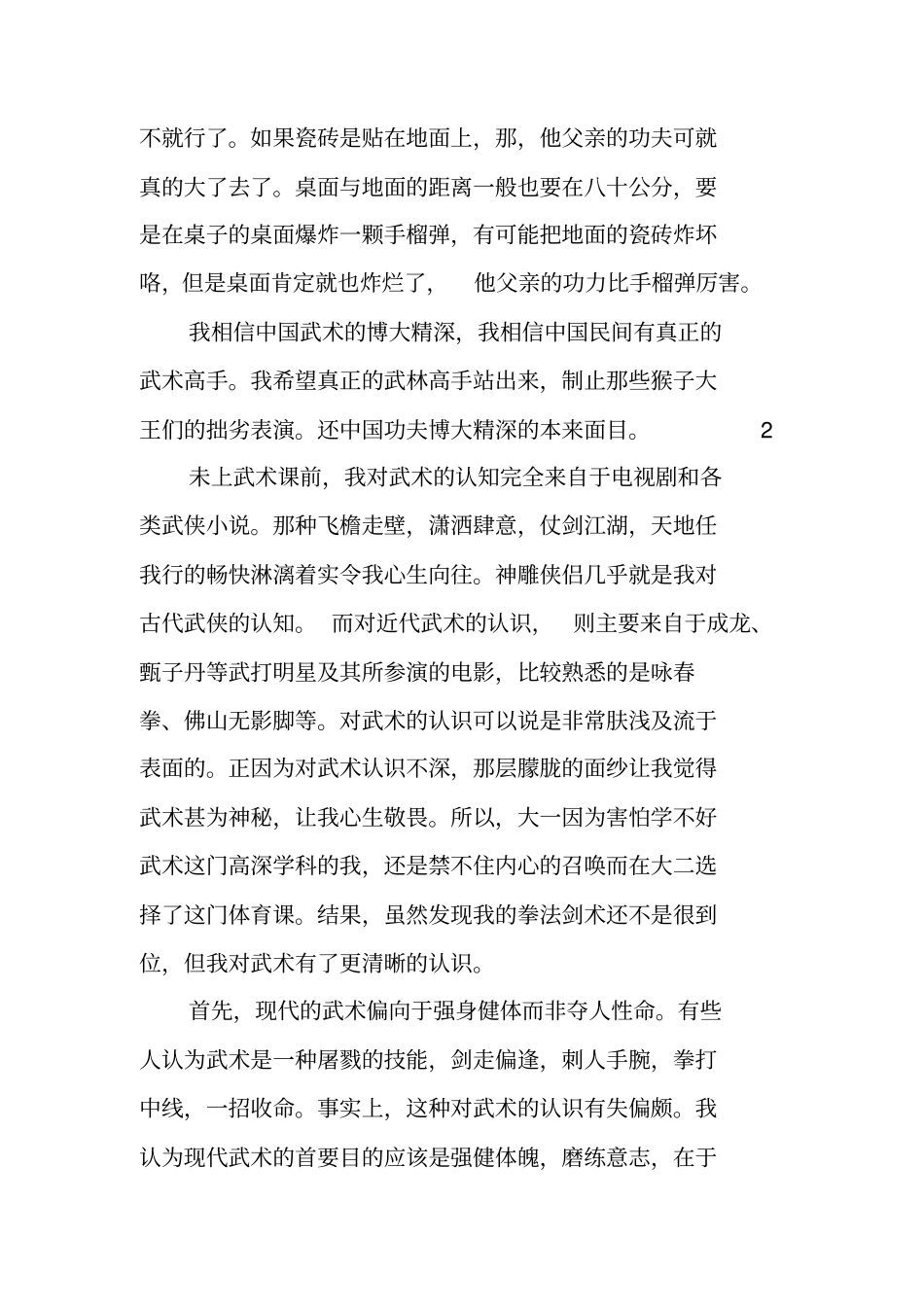 中国武术表演观后感_第3页