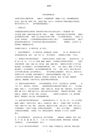 中国水稻种植分布