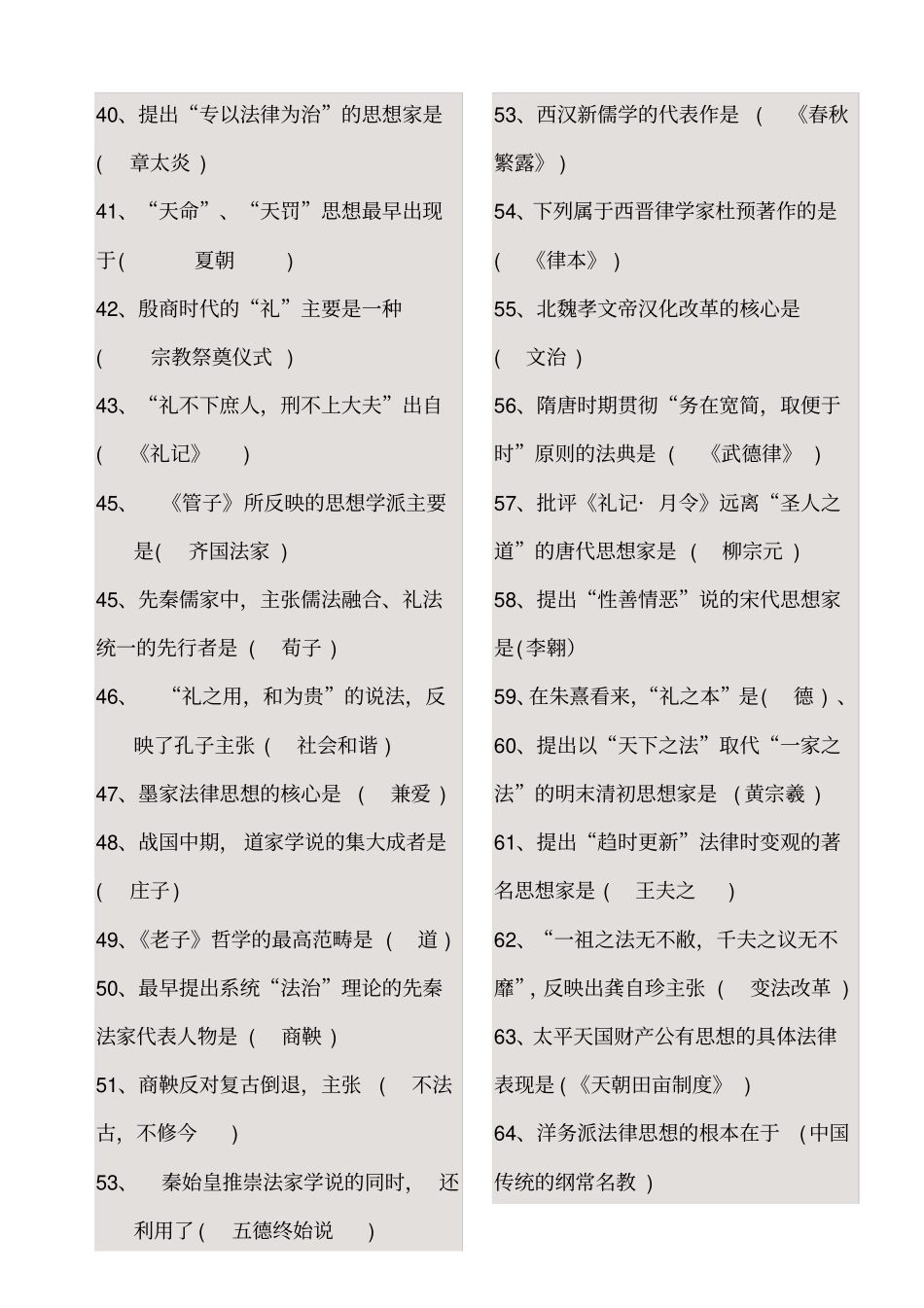 中国法律思想史复习资料_第3页