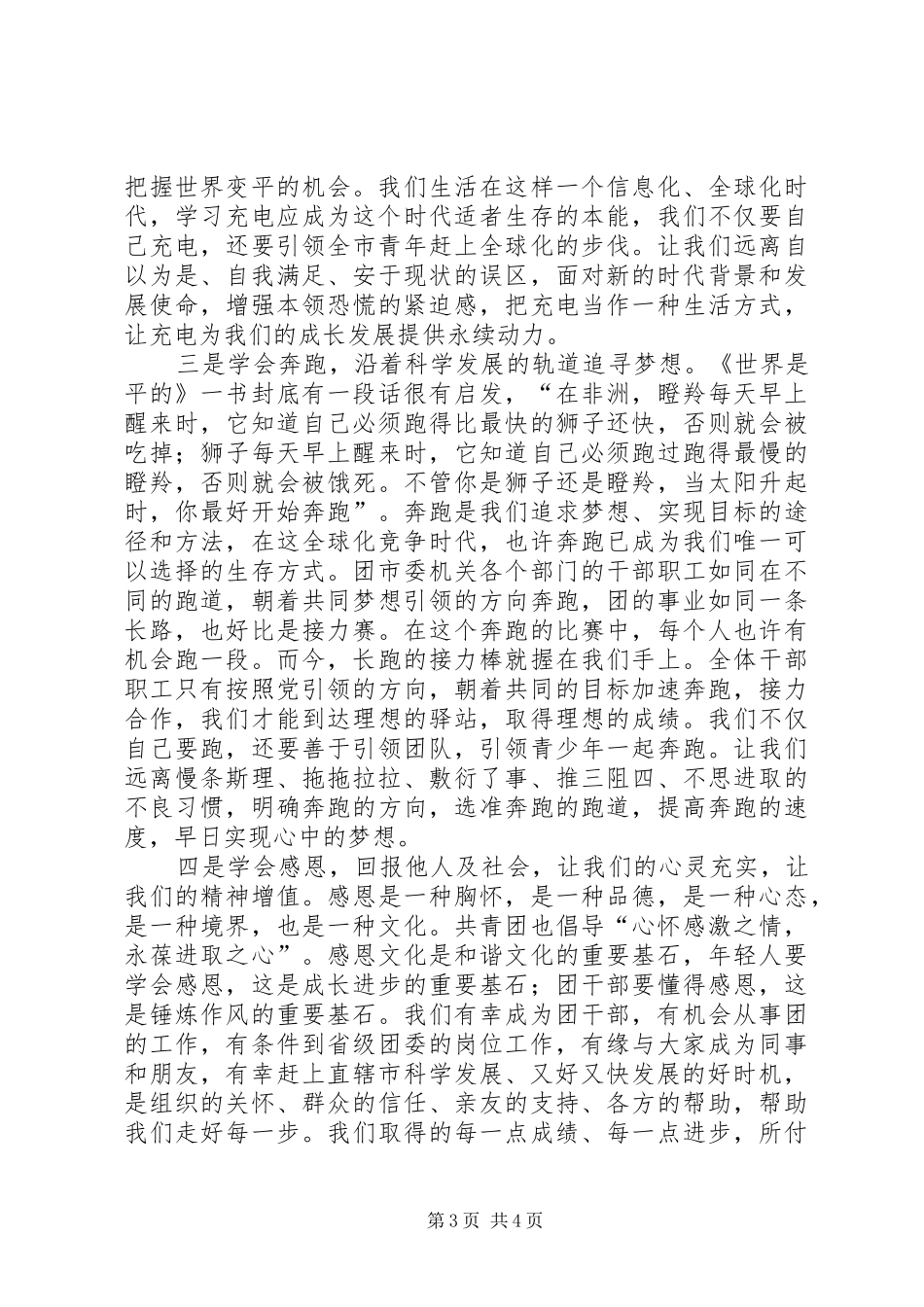 在团市委干部职工大会讲话_第3页