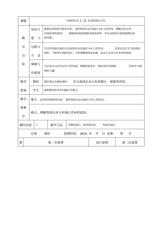 中国的农业农业的地区分布