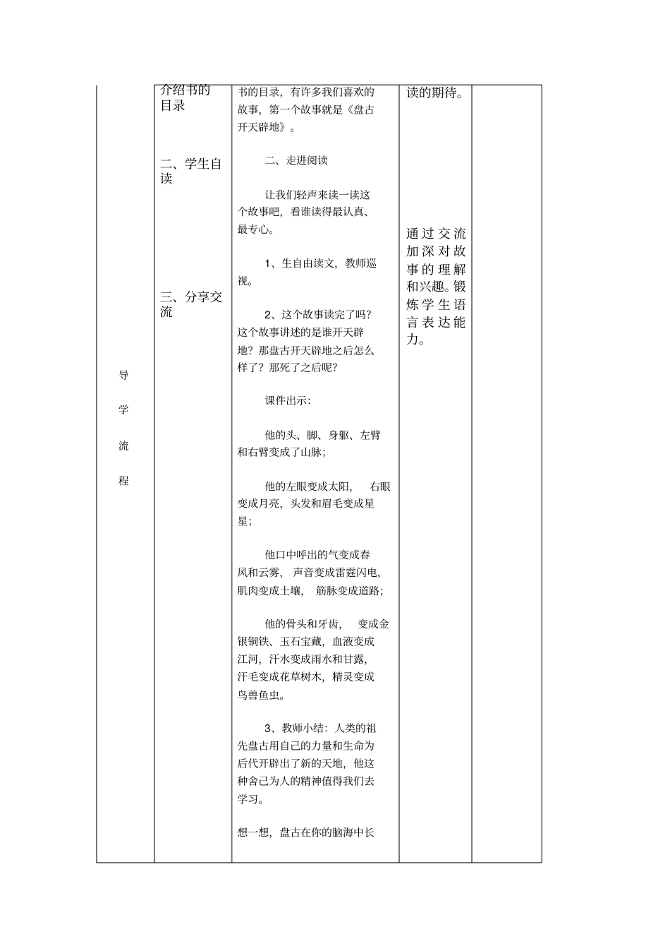 中国神话故事阅读教学设计_第2页