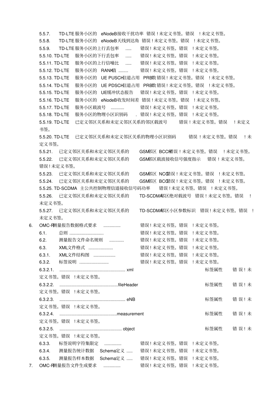 中国移动TD-LTE_OMC-R测量报告技术要求规范V00_第3页