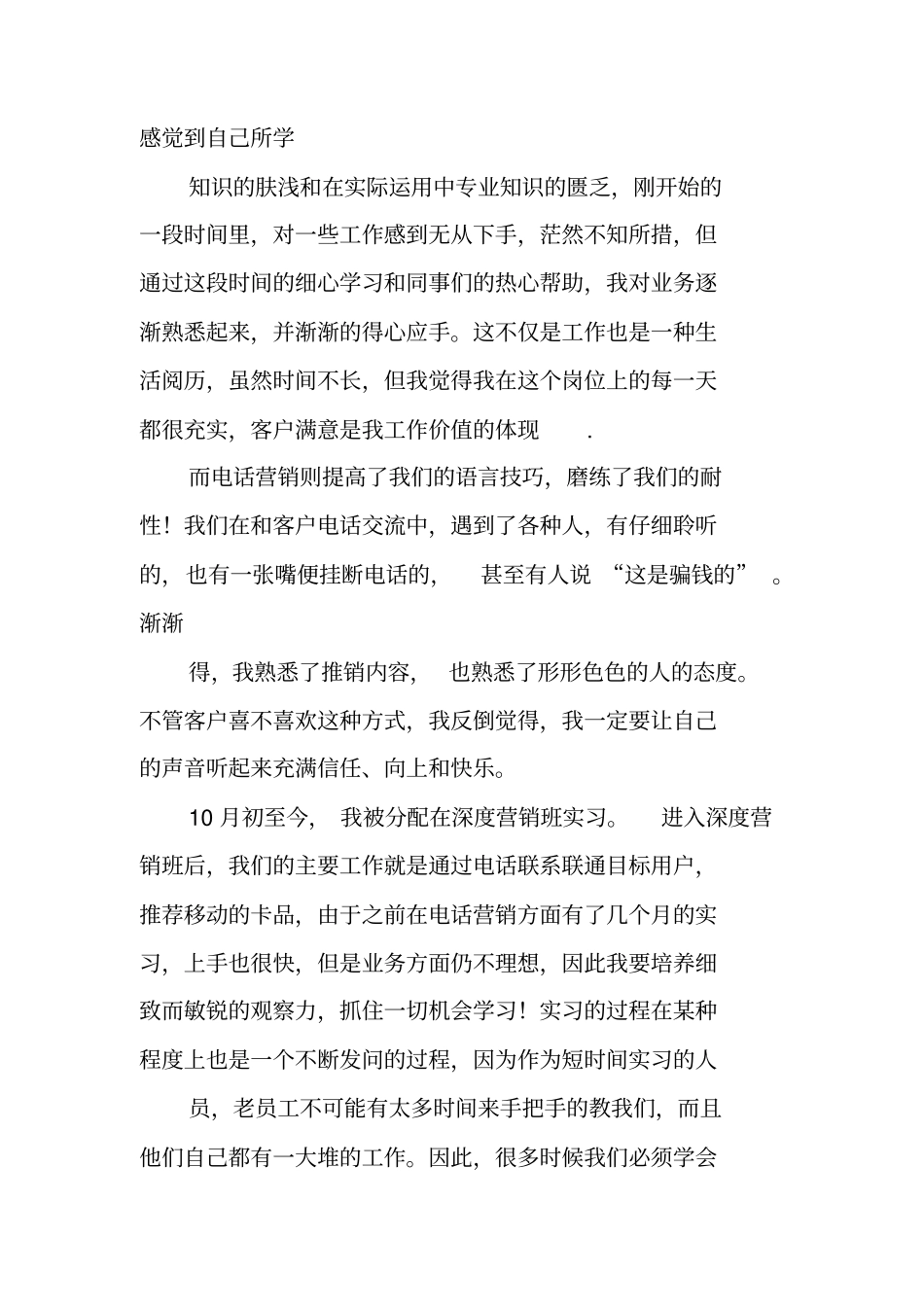中国移动工作试用期工作总结_第2页