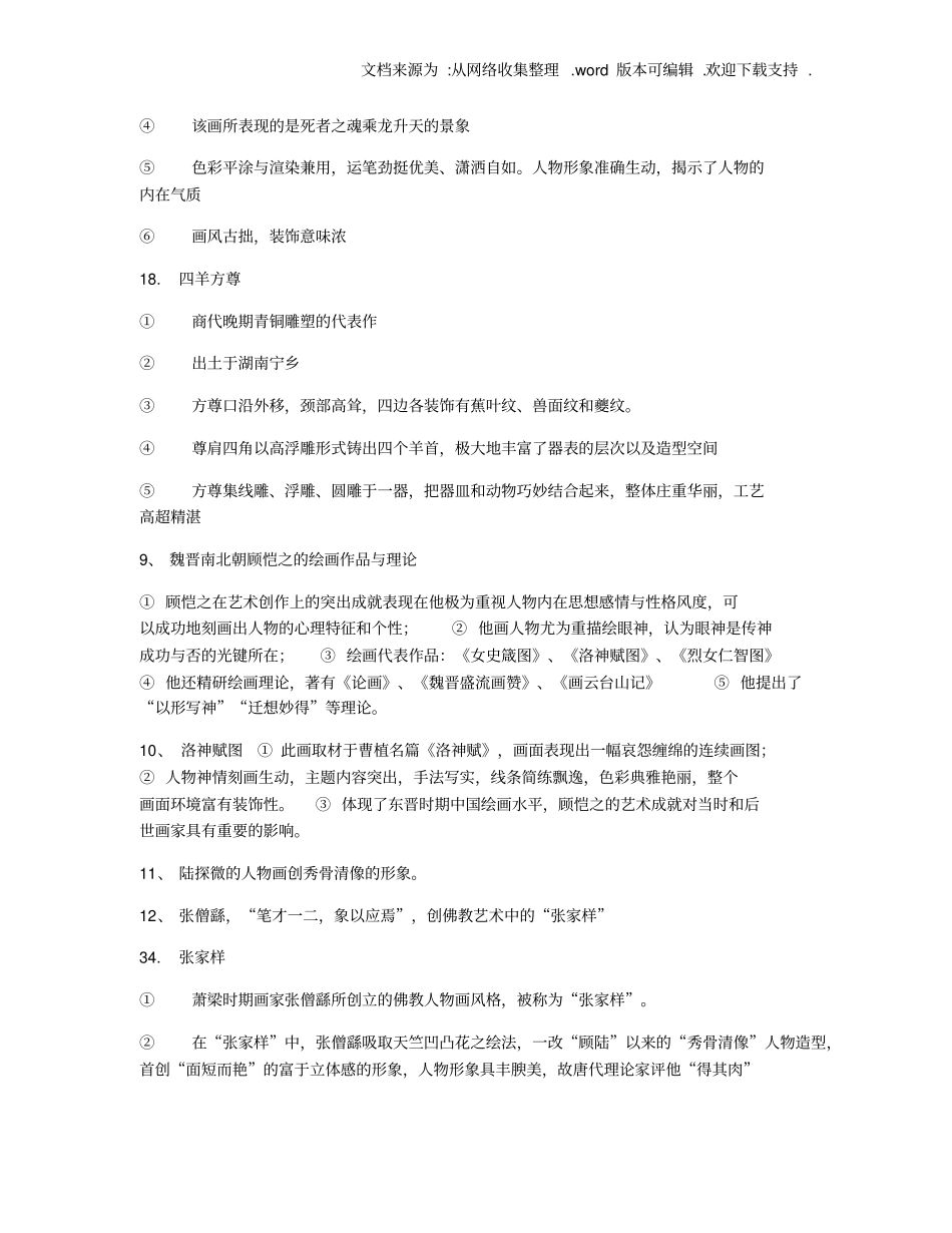 中国美术史考研知识点供参考_第3页