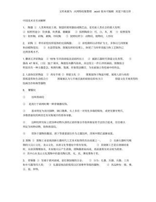 中国美术史考研知识点供参考