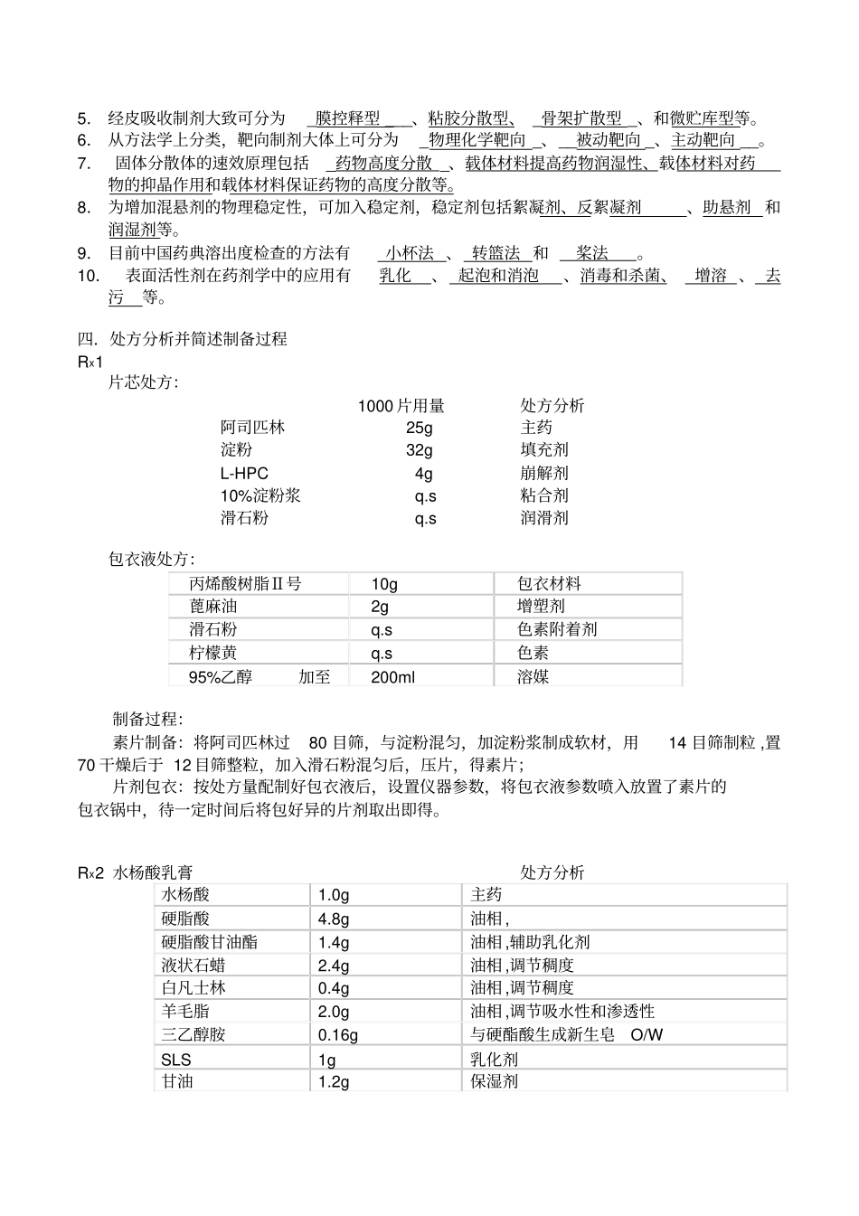 中国药科大学药剂学试卷及答案_第3页