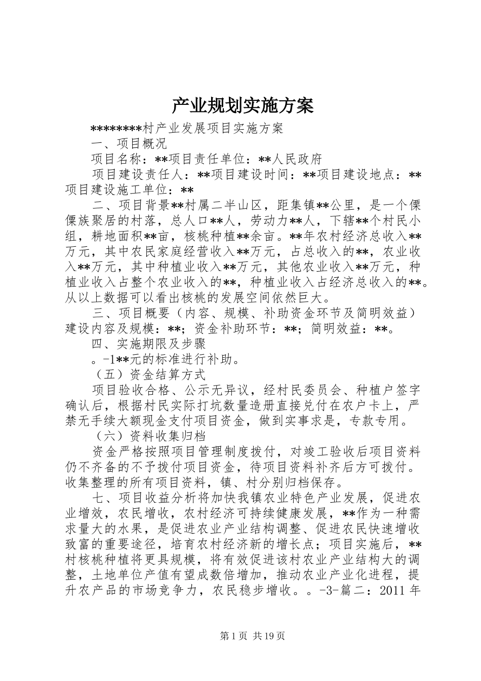 产业规划实施方案_第1页