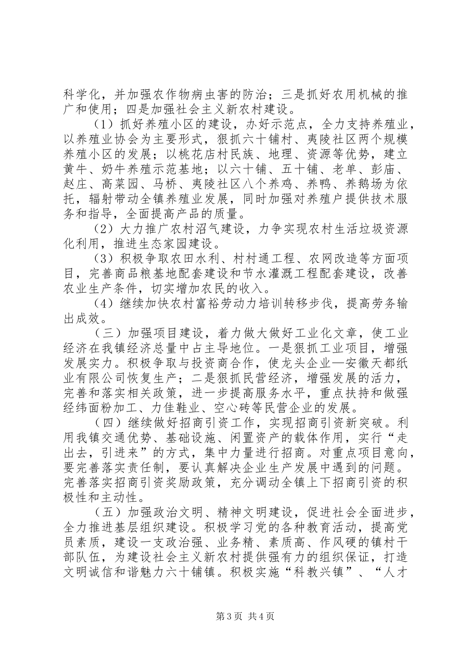 乡镇党委政府工作计划_第3页