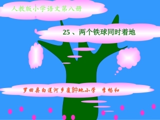 两个铁球同时落地