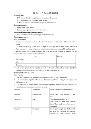 8BUnit1Task教学设计