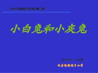 小学一年级语文小白兔和小灰兔