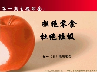 《杜绝垃圾食品，关爱自身健康》主题班会