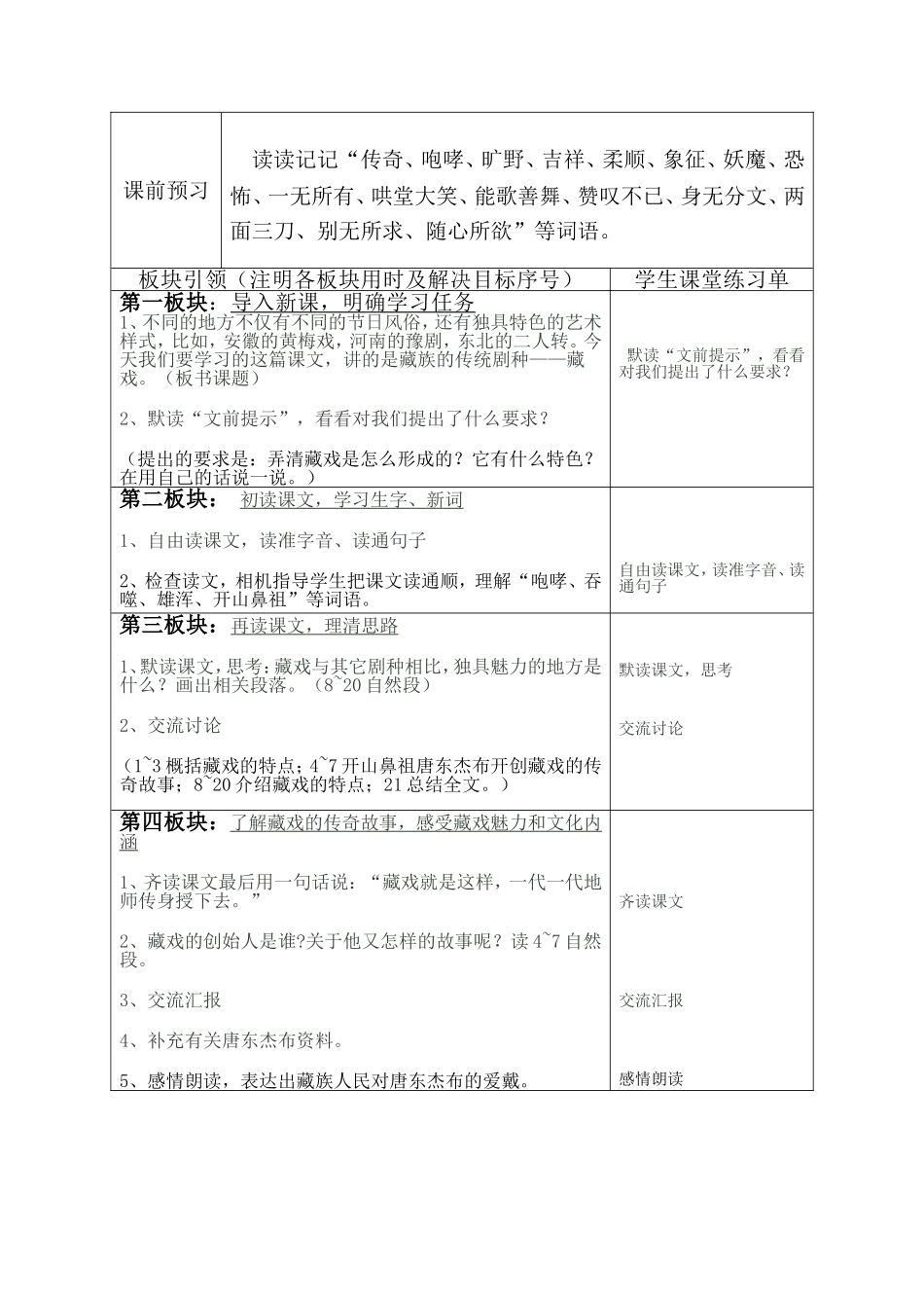 《藏戏》教学设计_第2页