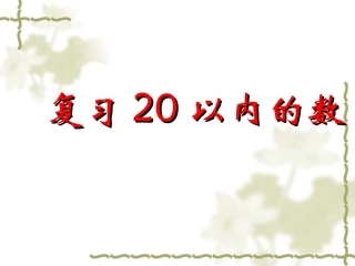 复习20以内的数