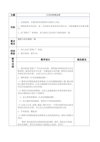 头发肩膀膝盖脚