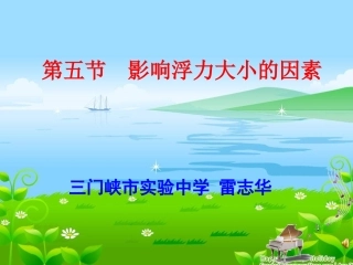探究——影响浮力大小的因素(0)