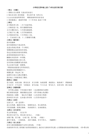 四至六年级日积月累