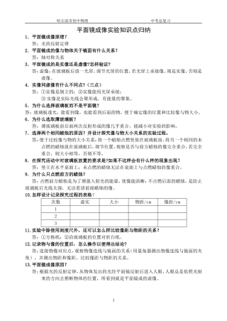 实验探究知识归纳汇总