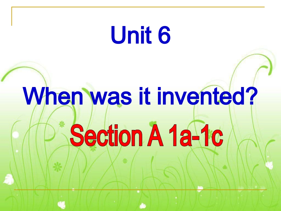 八年级英语下Unit6_第1页