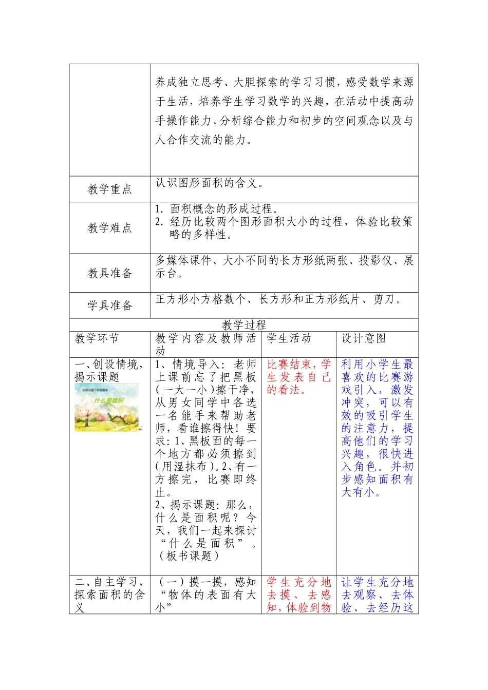 《什么是面积》教学设计_第2页