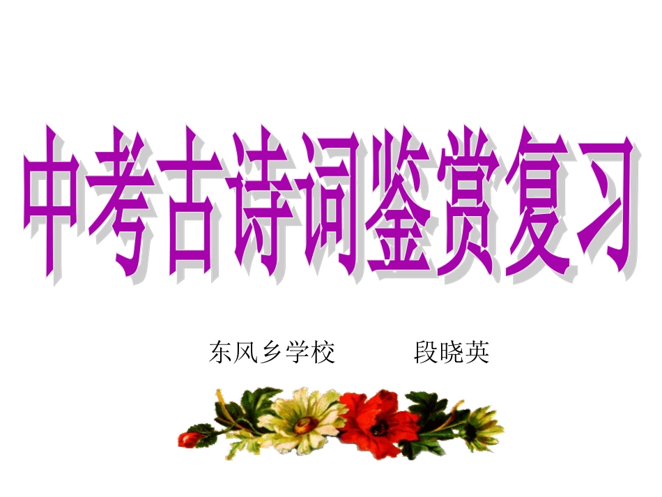 中考古诗文鉴赏复习_第1页