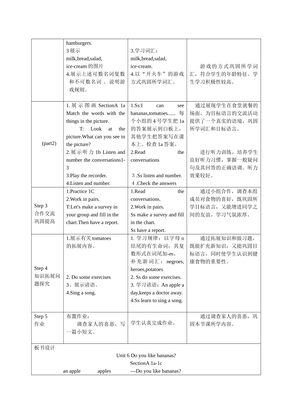 新目标英语七年级上册Unit_6_SectionA_1a-1c_第2页